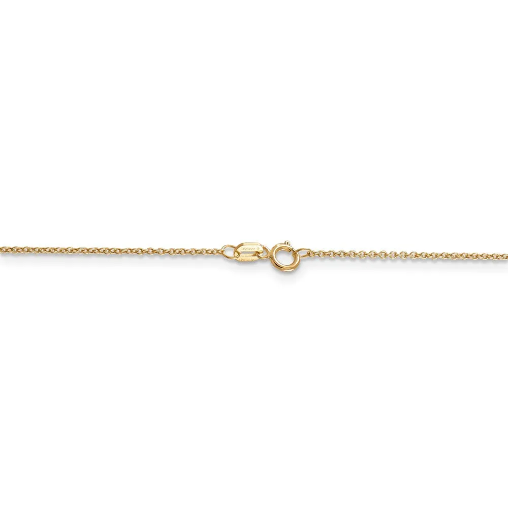 14k Yellow Gold Sea Turtle Kelp in a Scallop Shell Necklace