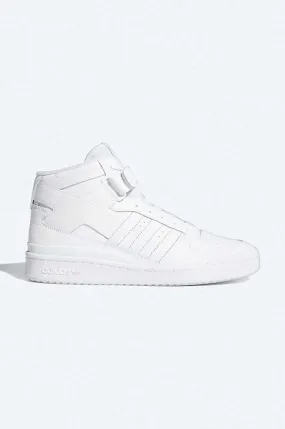 adidas Originals leather sneakers Forum Mid white color