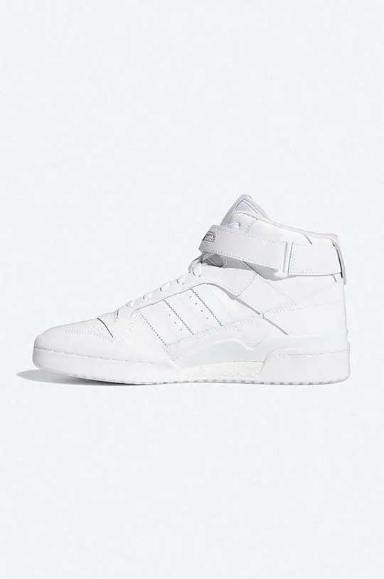 adidas Originals leather sneakers Forum Mid white color