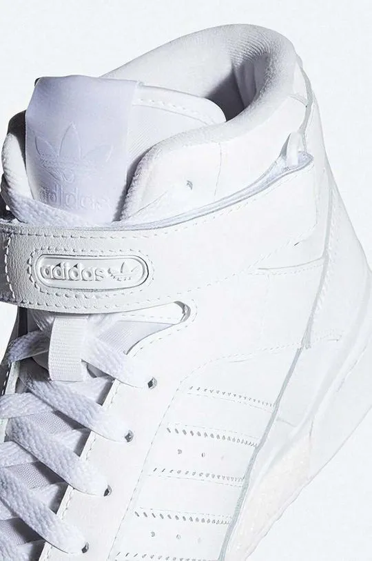 adidas Originals leather sneakers Forum Mid white color