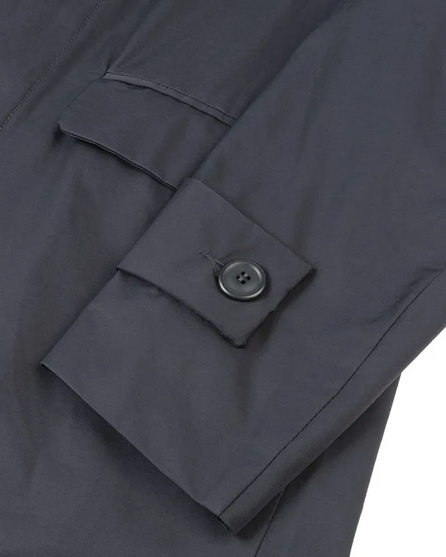 Alan Bilzerian Private Label Navy Raincoat with Cotton Lining