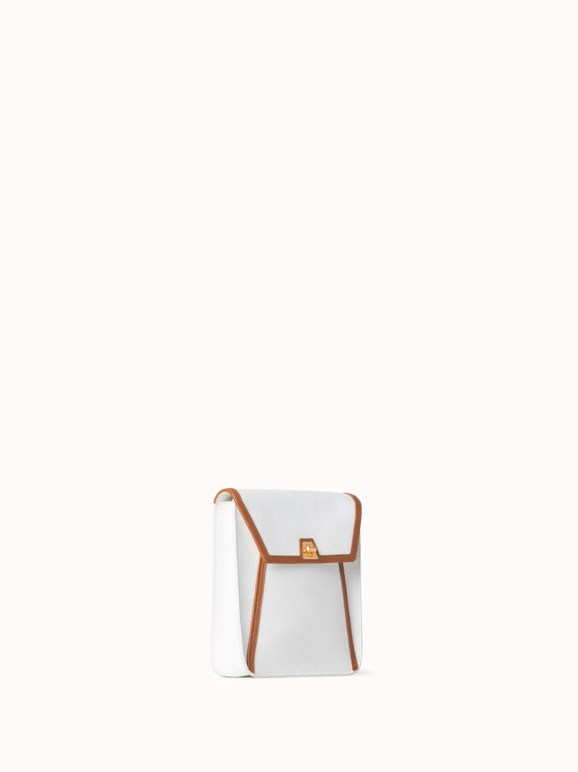 Anouk Little Messenger Bag in Leather with Colorblock Frame