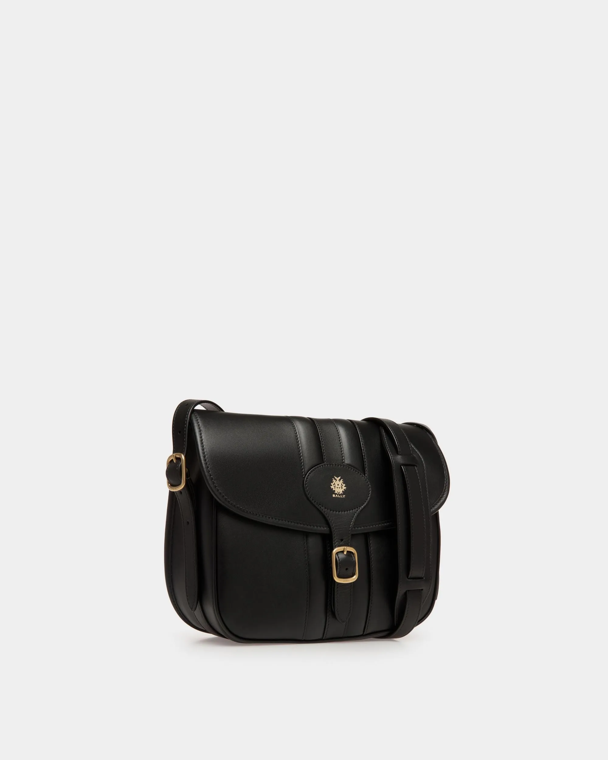 Beckett Crossbody Bag in Black Leather 