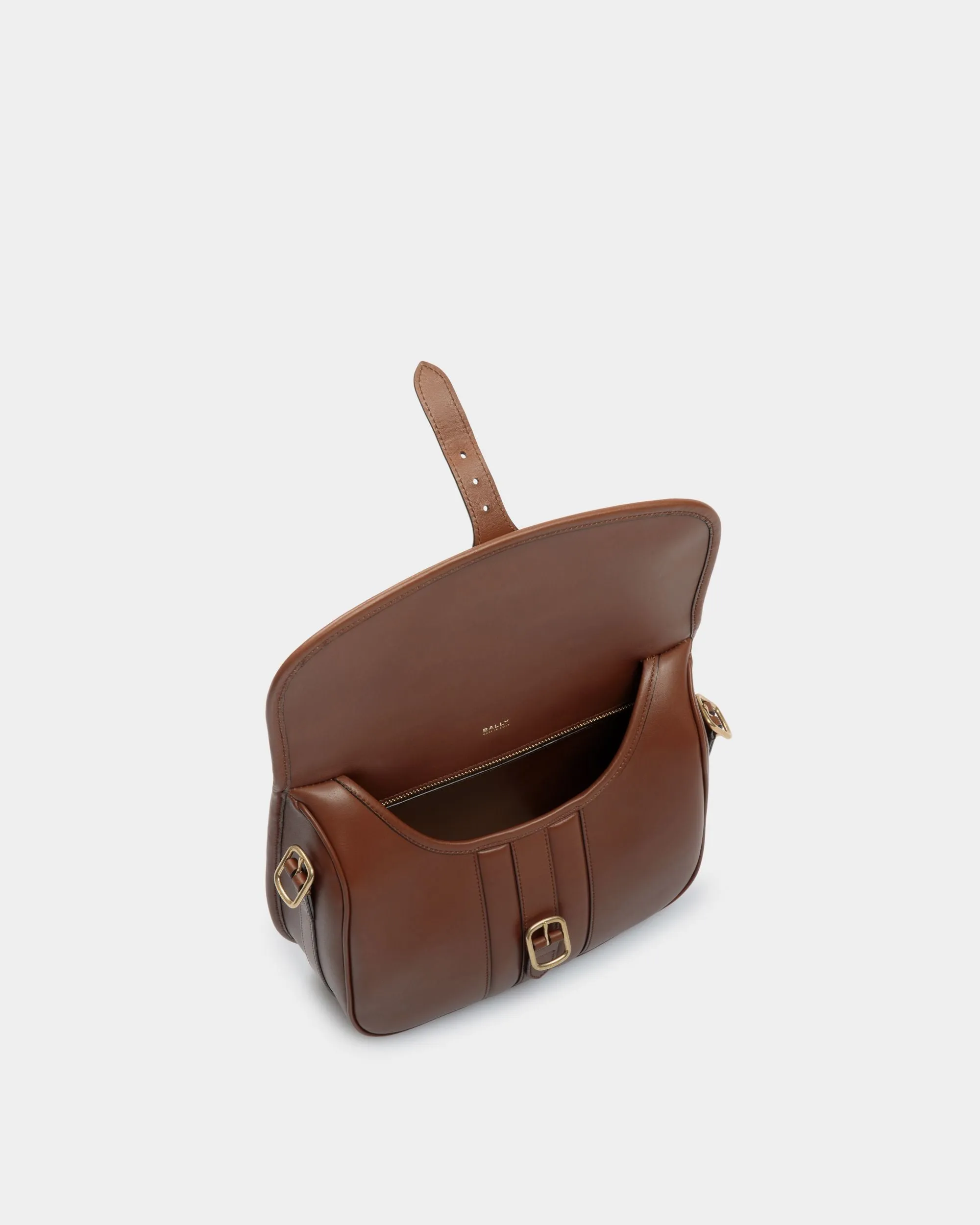 Beckett Crossbody Bag in Brown Leather 