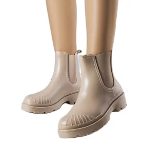 Beige short rain boots from Michele