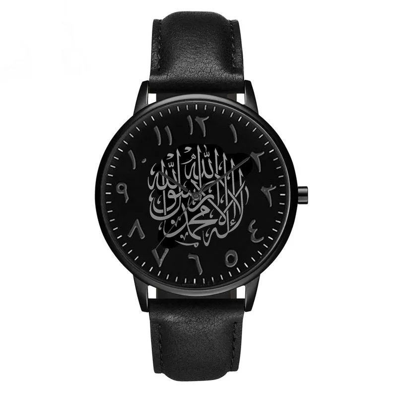 Black arabic watch