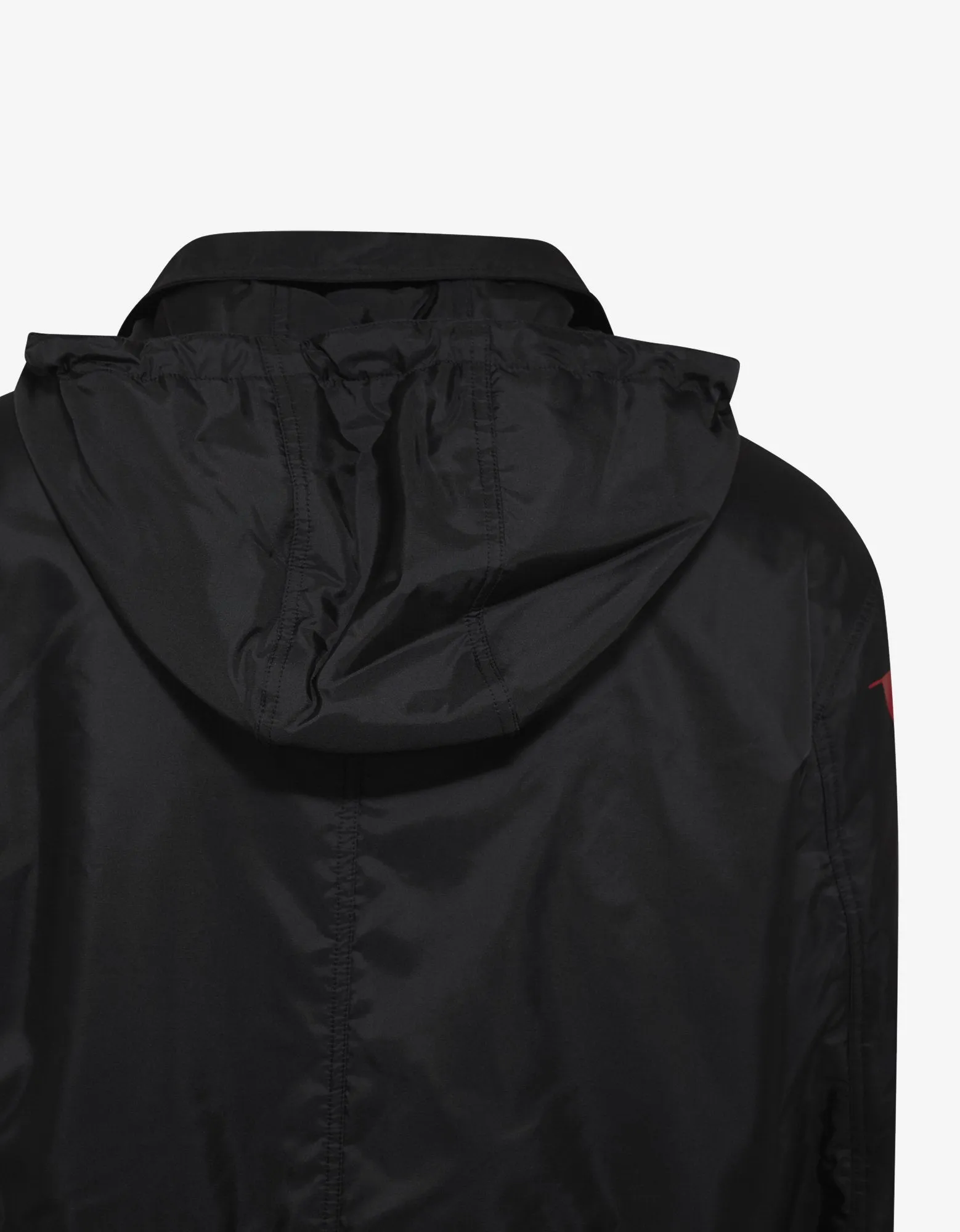 Black Logo Raincoat -