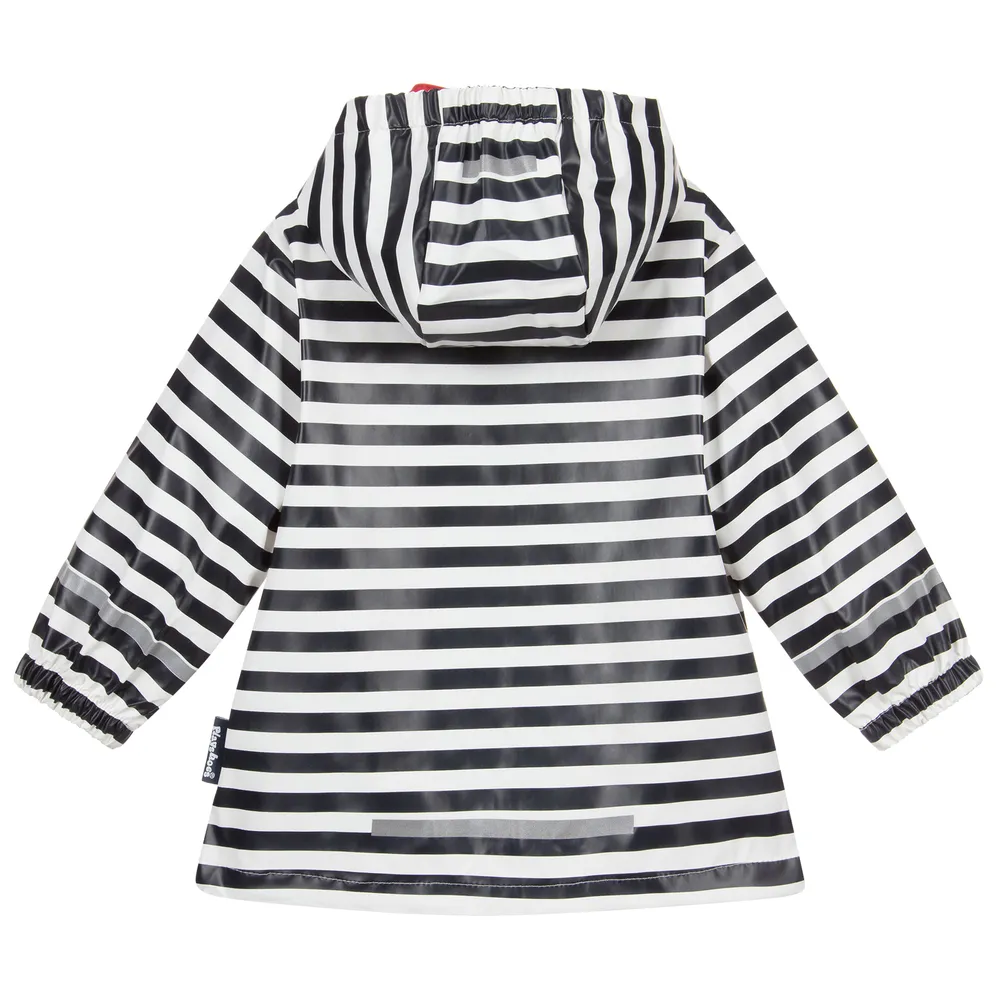 Blue & White Stripe Raincoat