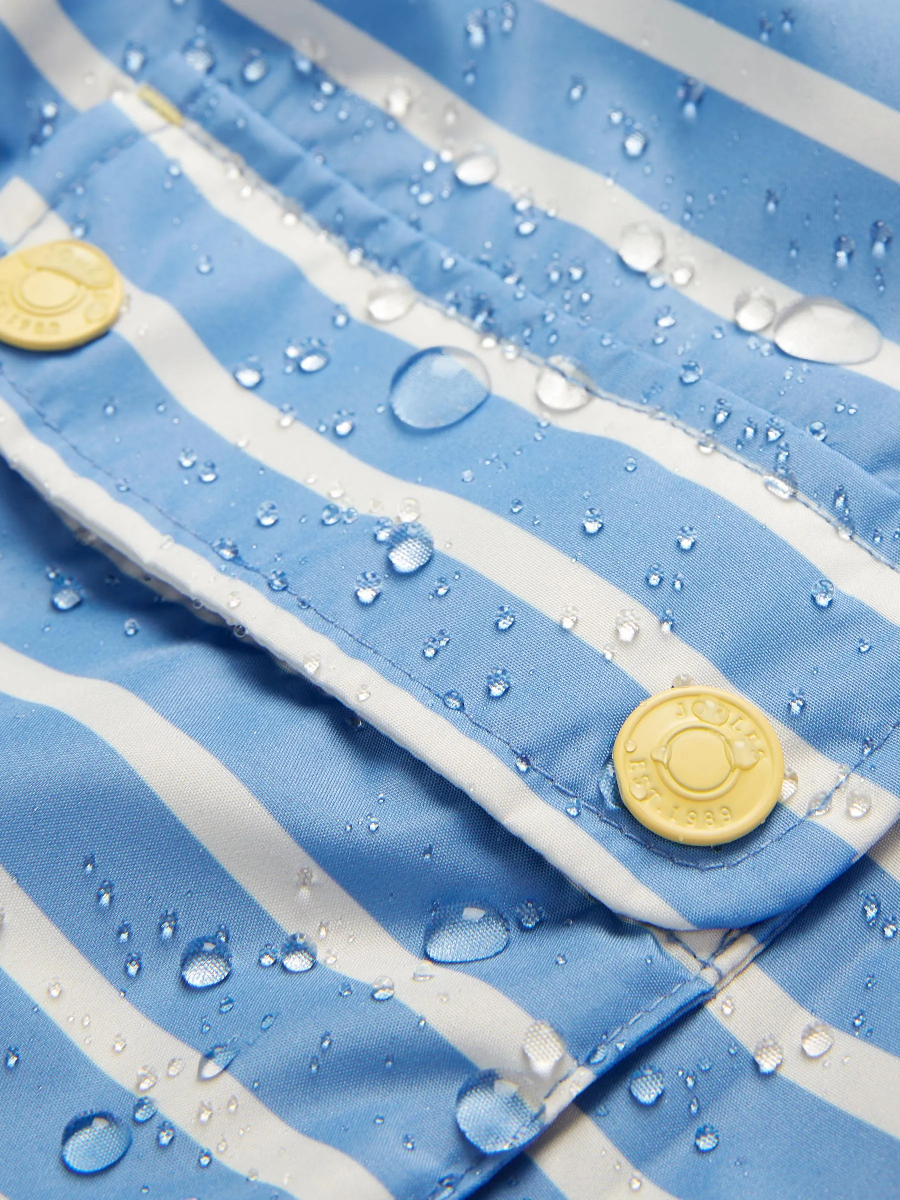 Blue/White Waterproof Raincoat