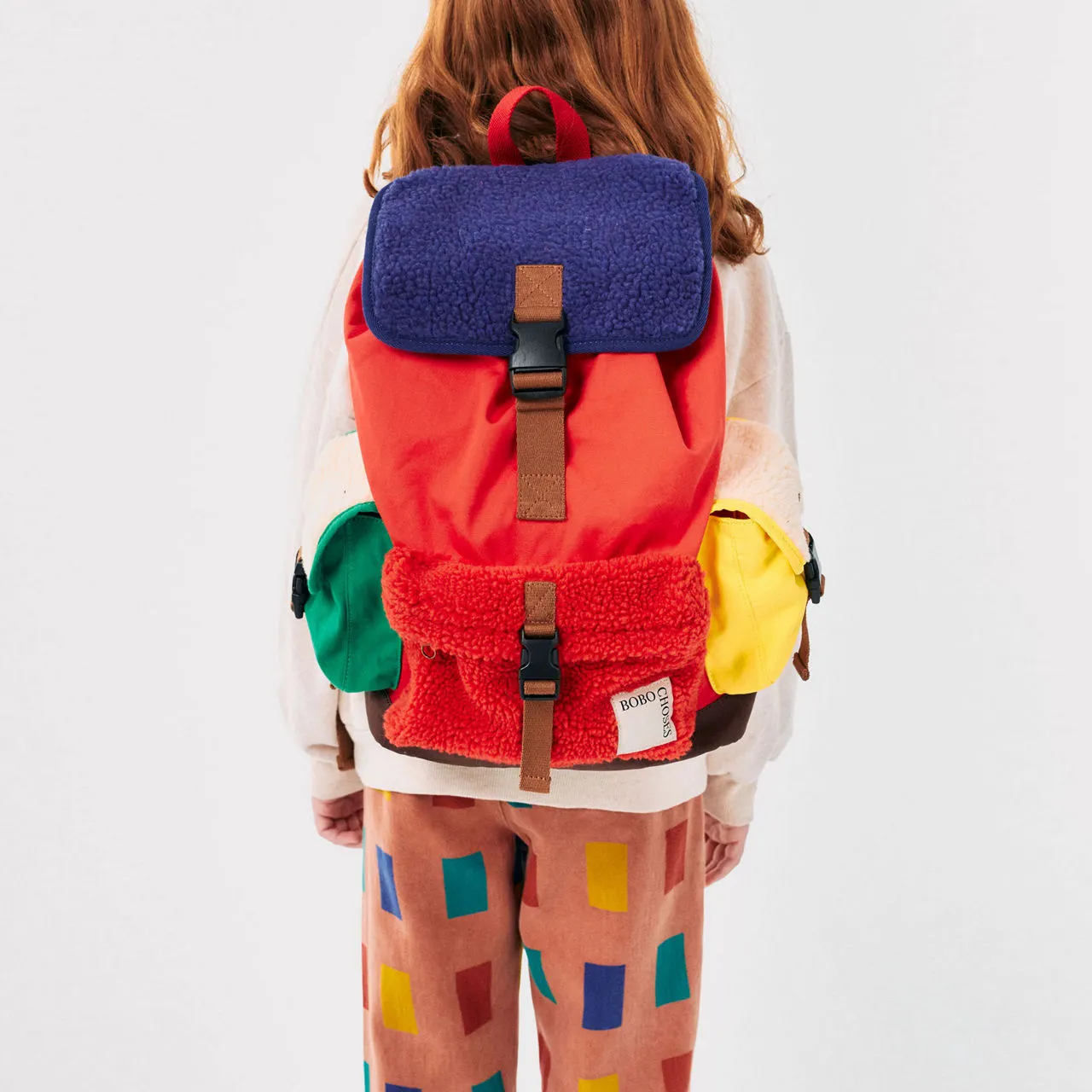 BOBO CHOSES Colour-Block Buckle Backpack - Multi