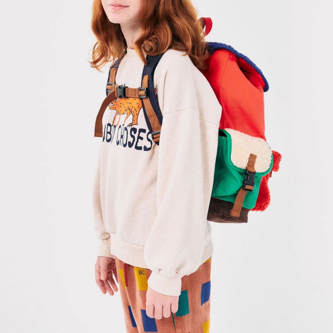 BOBO CHOSES Colour-Block Buckle Backpack - Multi