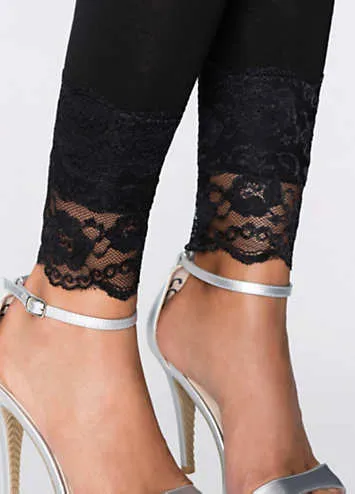 bonprix Lace Trim Leggings | Kaleidoscope