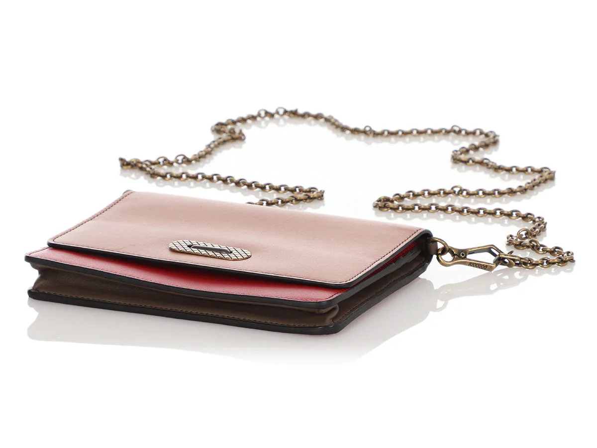 Bottega Veneta Color Block Wallet On Chain