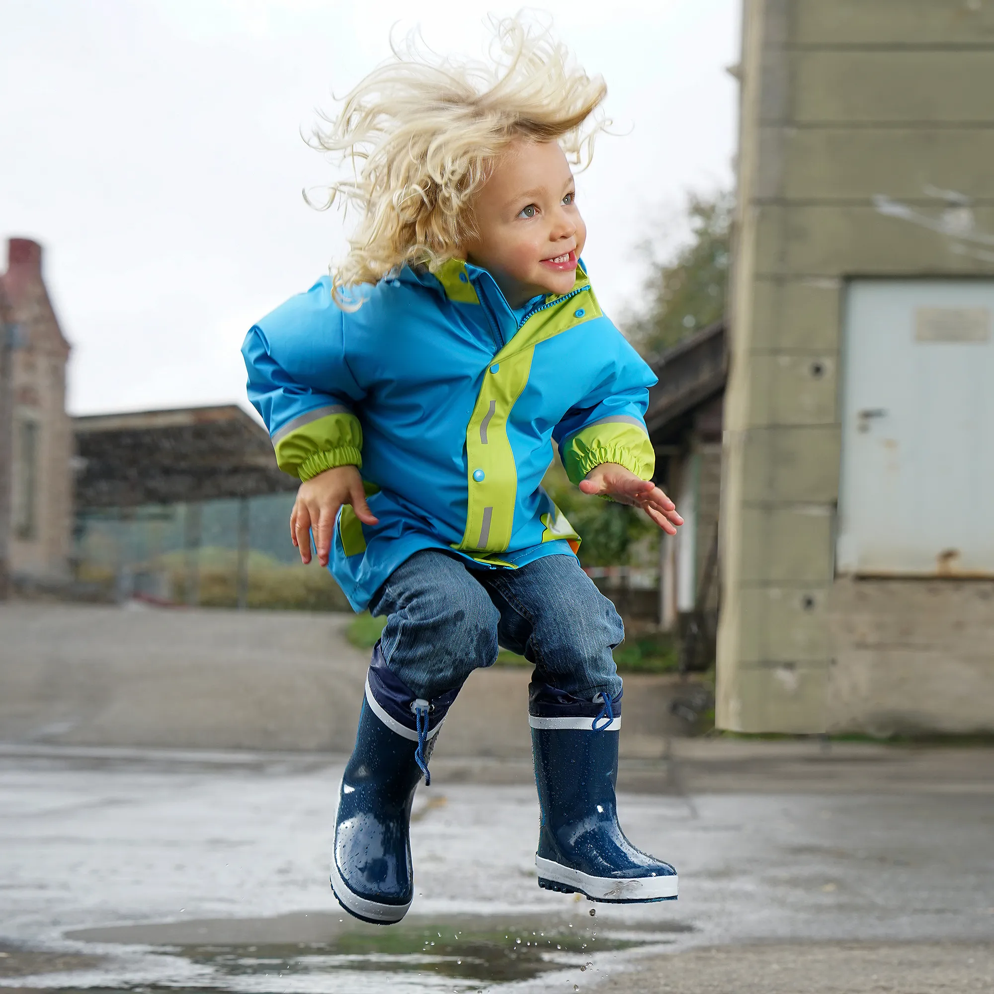 Boys Blue Crocodile Raincoat