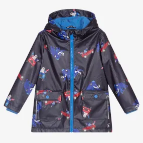 Boys Blue Hooded Raincoat