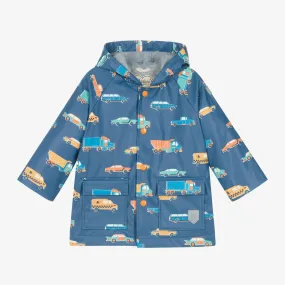 Boys Blue Motor Vehicles Raincoat