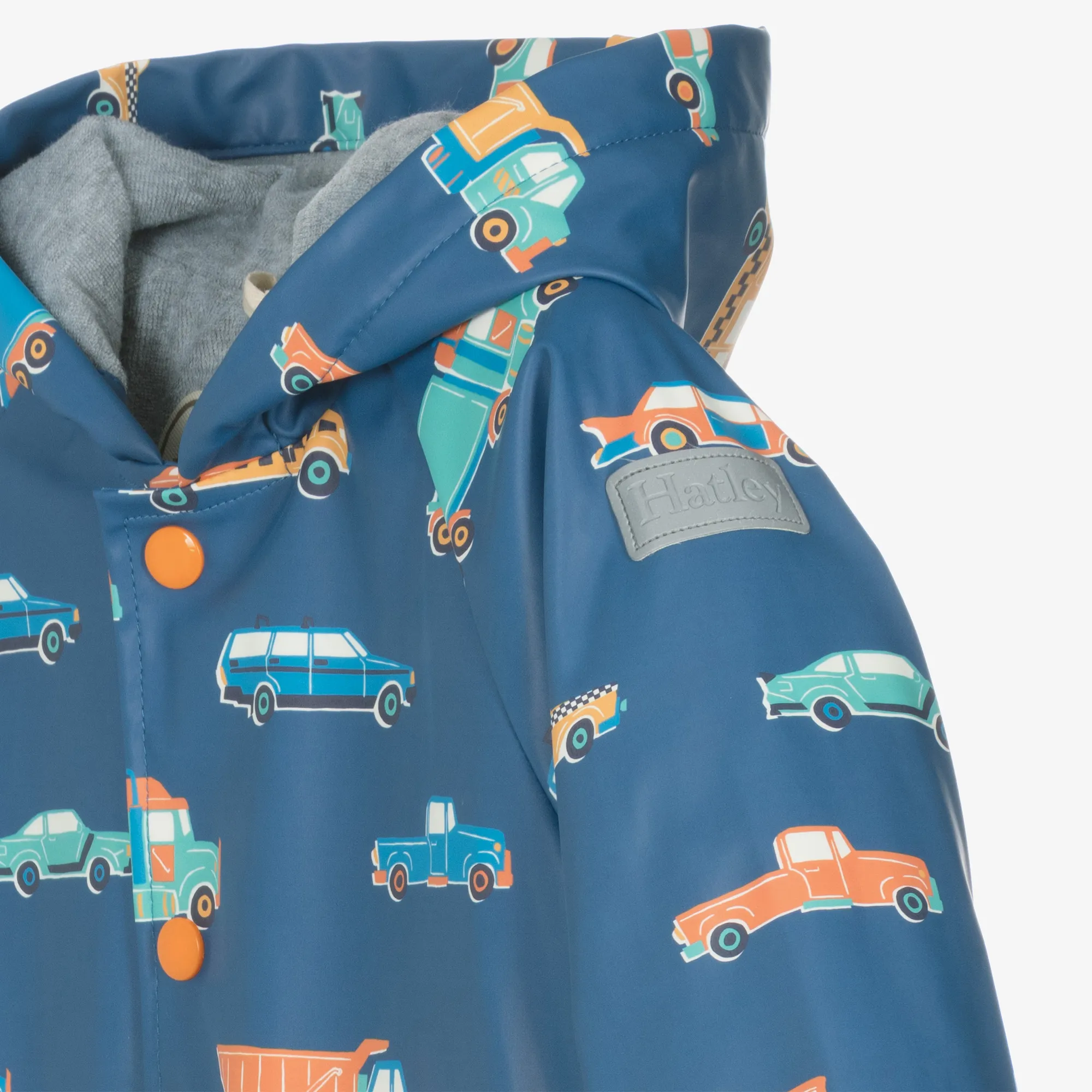 Boys Blue Motor Vehicles Raincoat