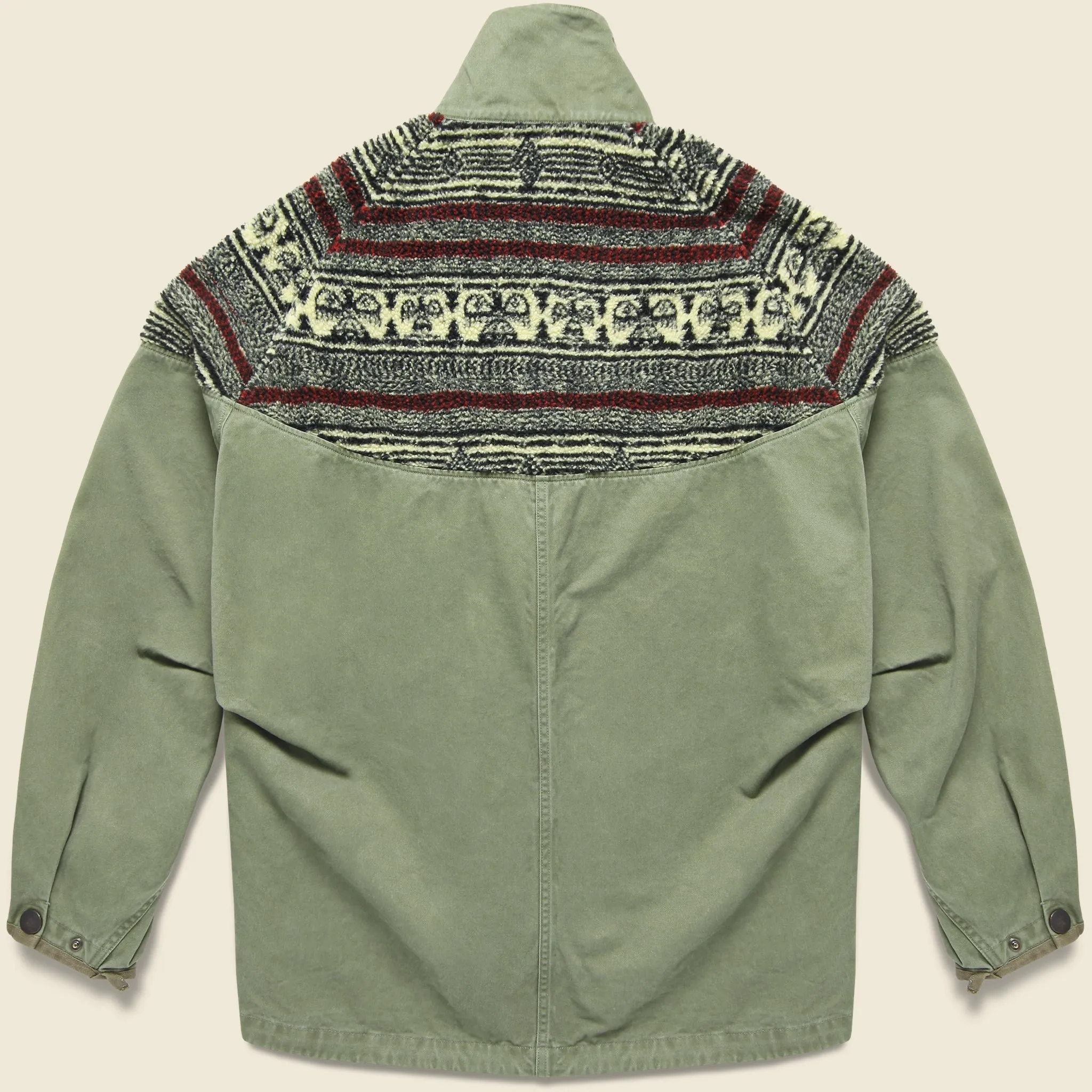 Chino x BIRDS-EYE Fleece NORDIC Anorak - Khaki