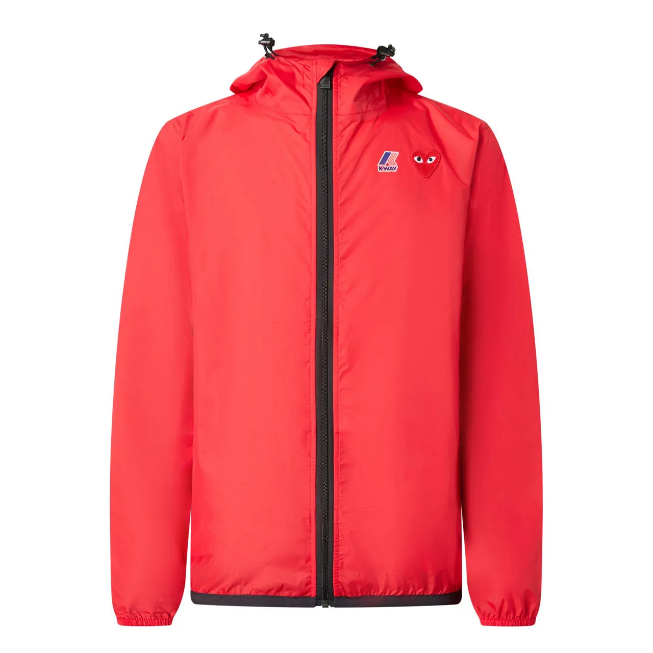 COMME DES GARÇONS PLAY K-Way Zip-Through Windbreaker - Red