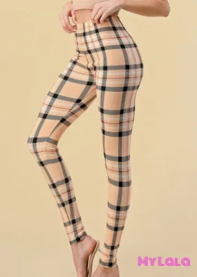 Curvy Peach Plaid