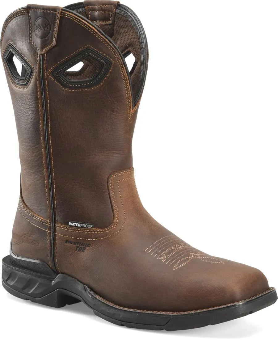 Double H Mens Phantom Rider Zane Comp Toe Waterproof(DH5367)- Brown Oiled Leather