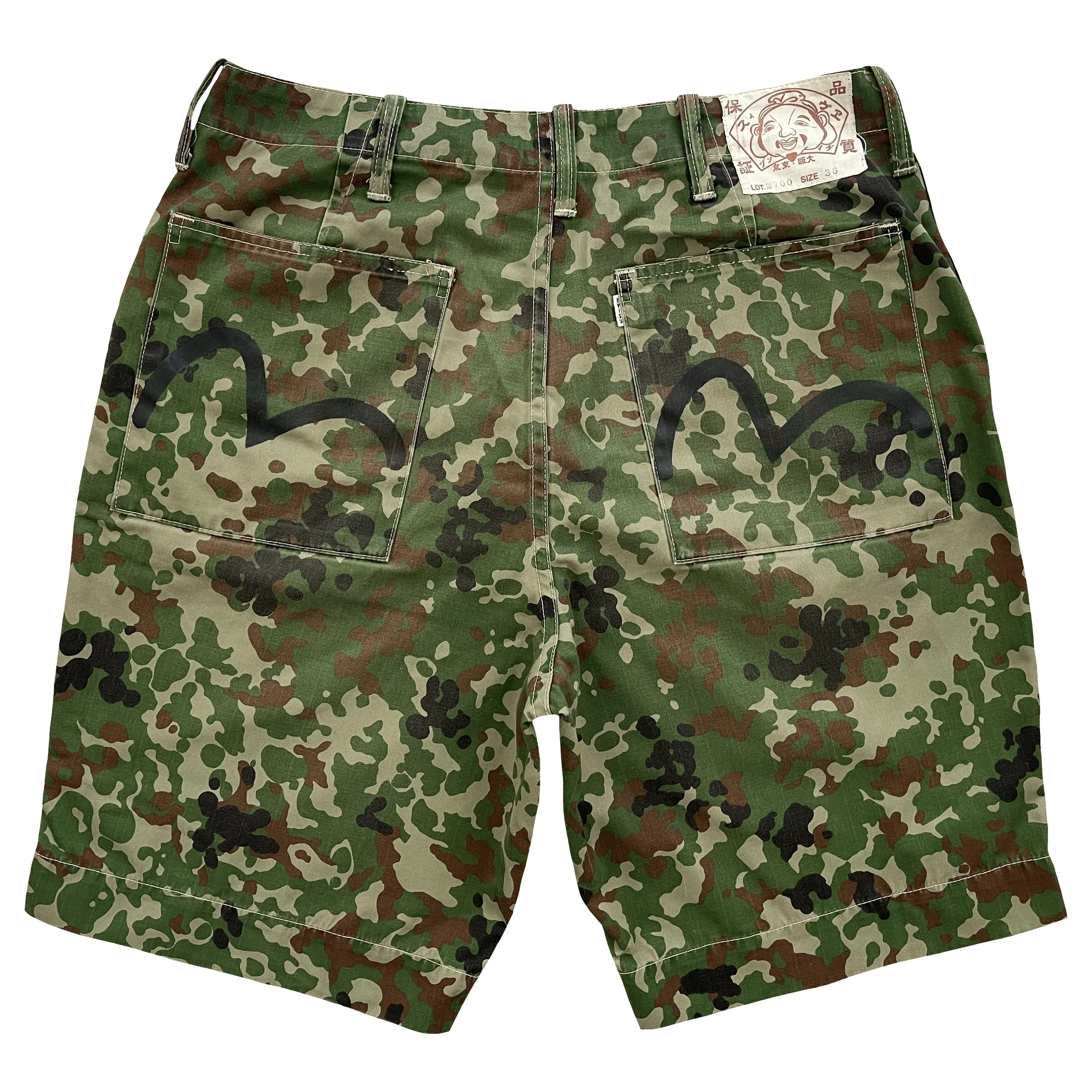 Evisu Camo Cargo Shorts - W34