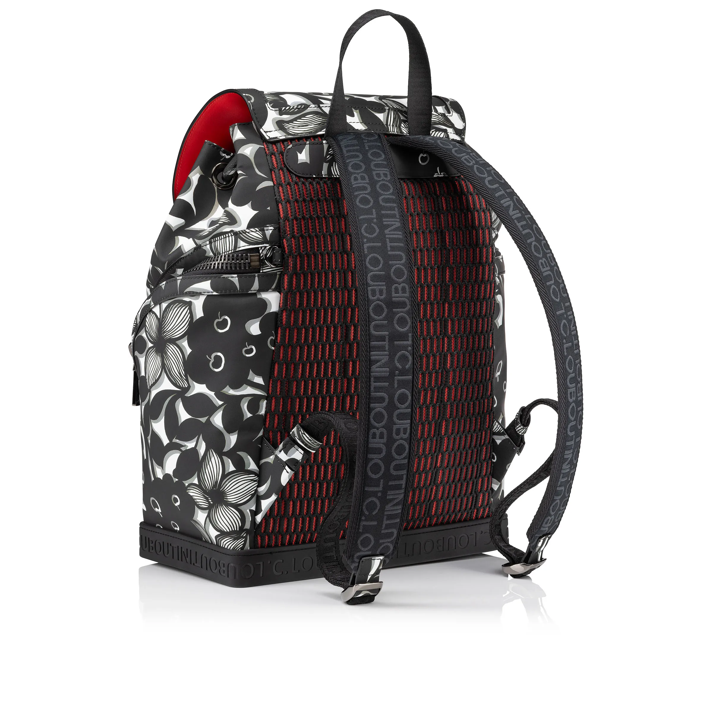 Explorafunk Backpack - Petunia printed calf and rubber - Black