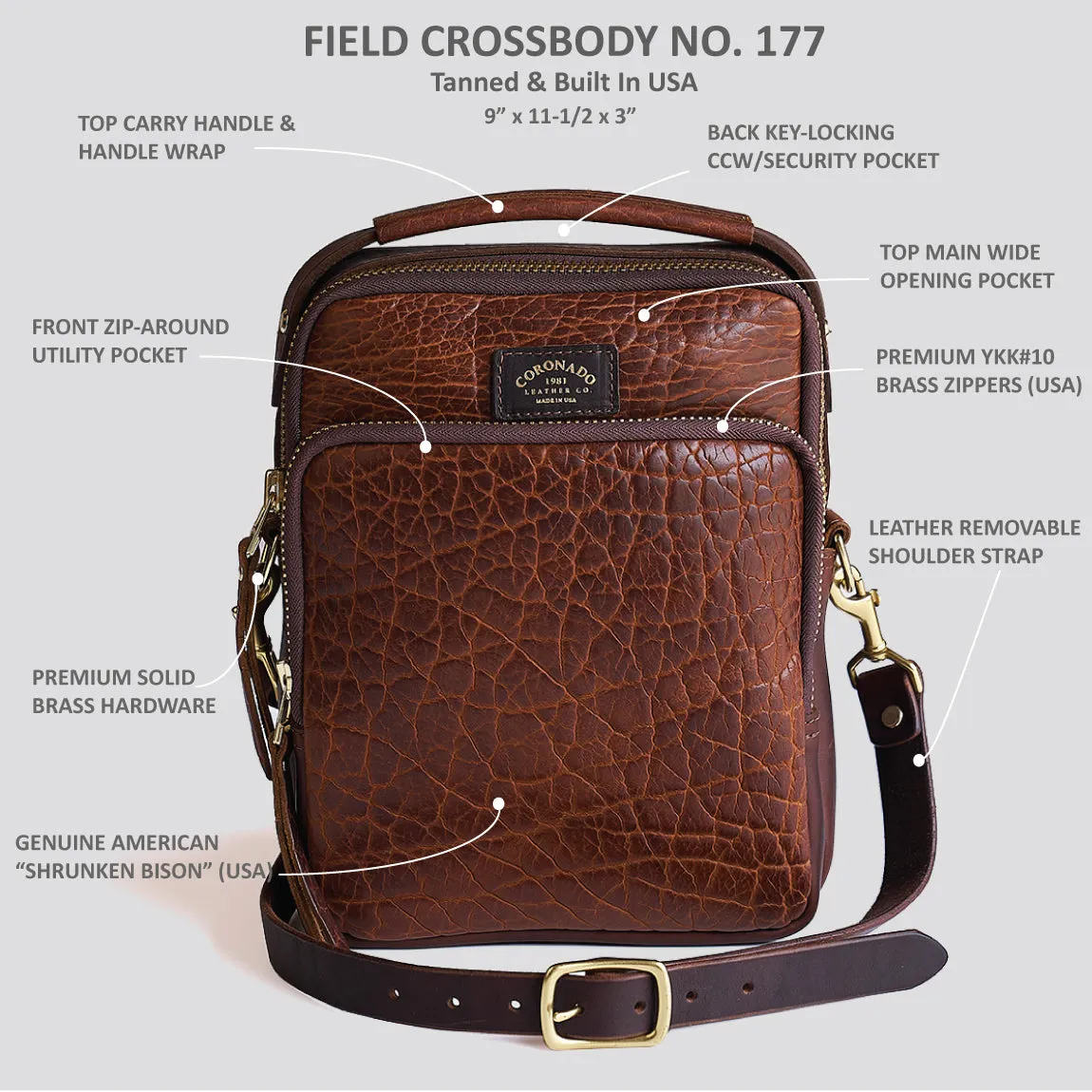 Field Crossbody No.177 | Bison Walnut