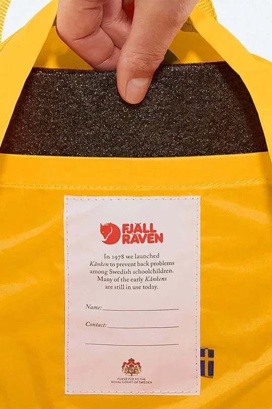 Fjallraven backpack Kanken Mini yellow color