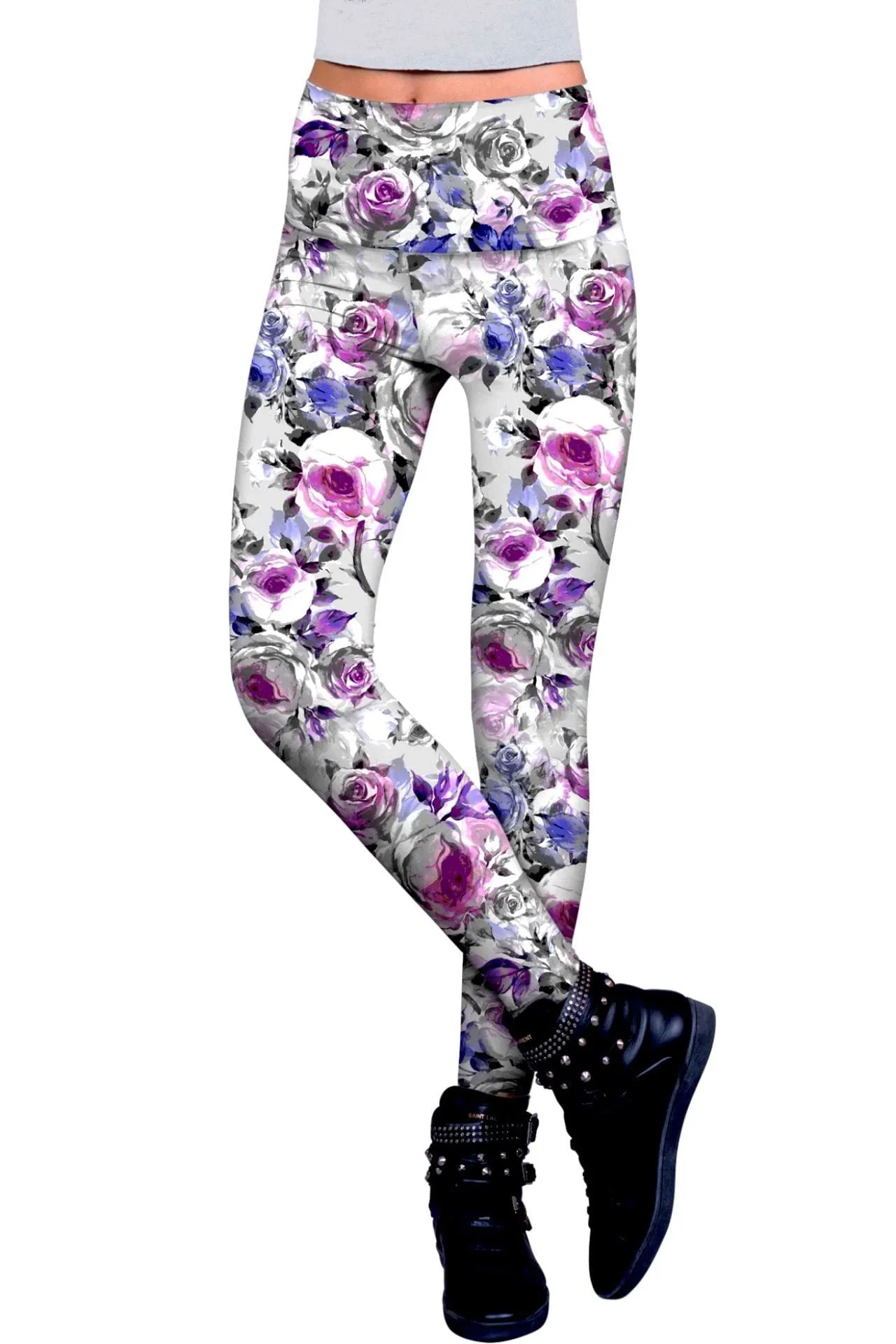 Floral Touch Lucy Printed Performance Leggings - Women