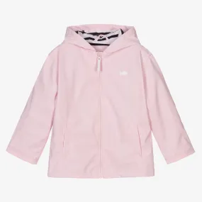 Girls Pink Hooded Raincoat