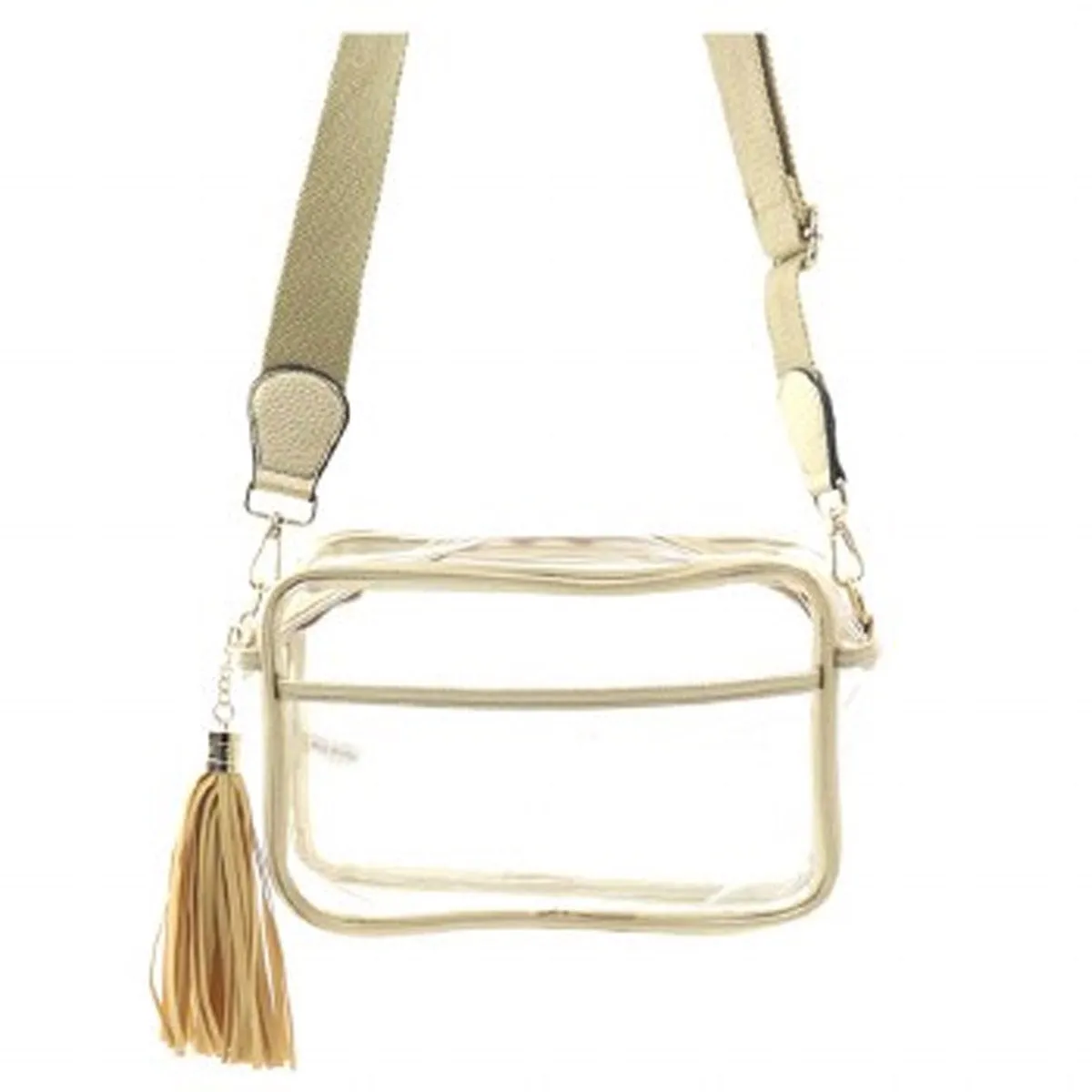 Good Feelings Clear Tassel Crossbody