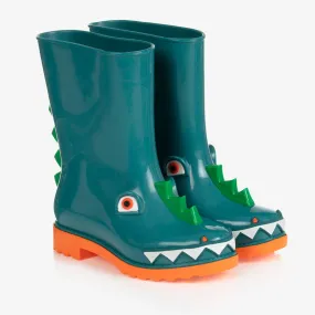 Green Dino PVC Rain Boots