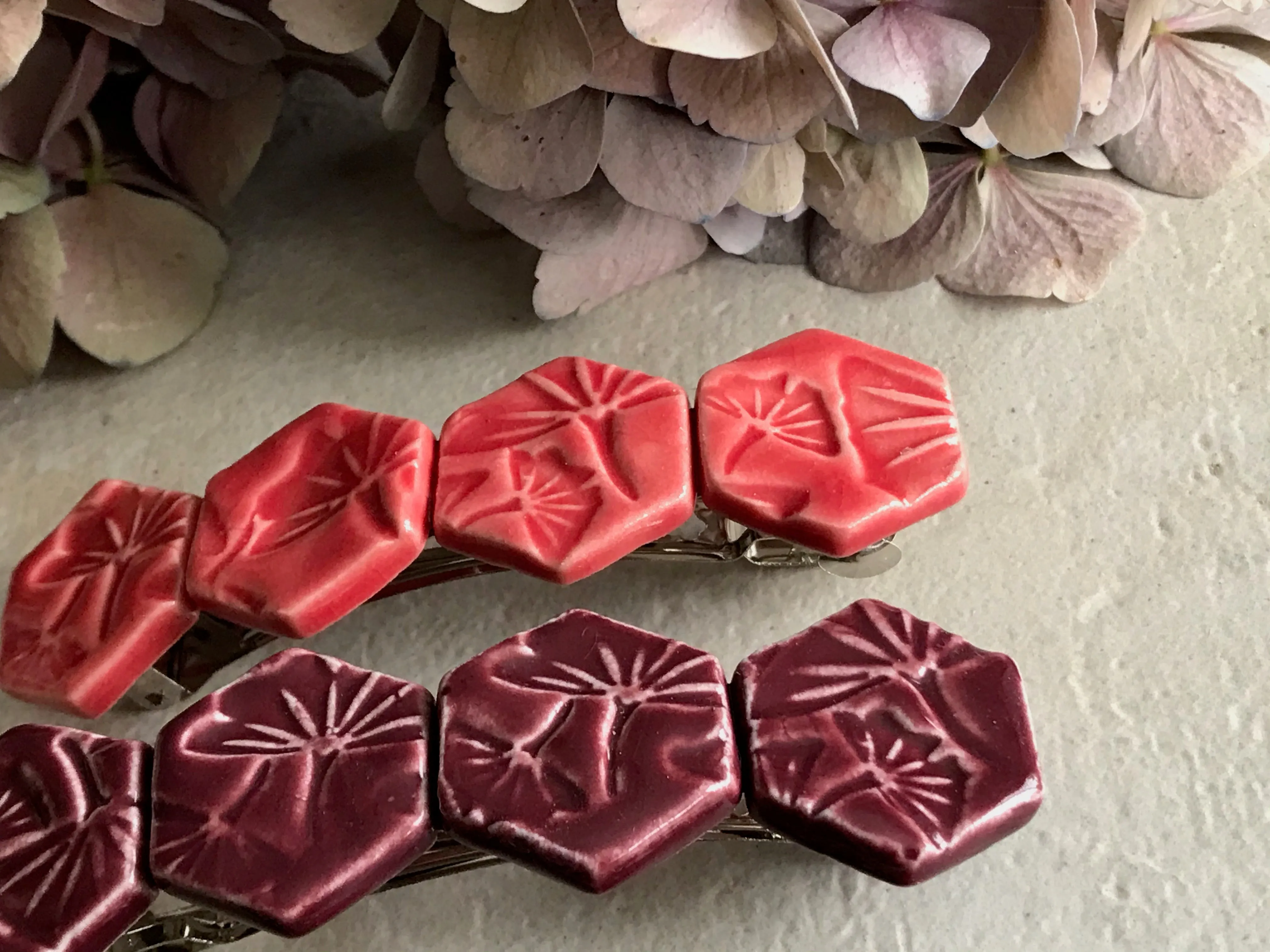 Handmade Artisan Barrettes - Alligator and French Clip