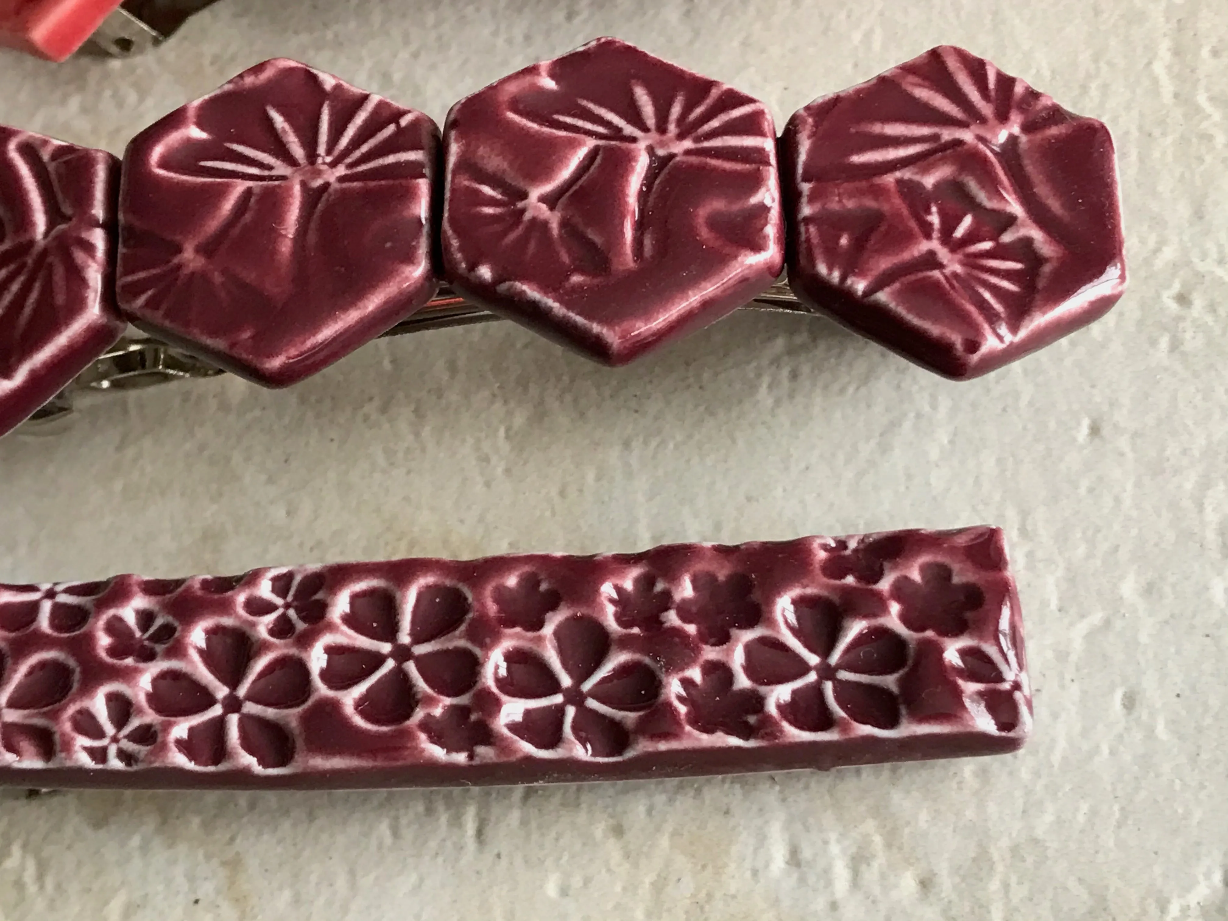 Handmade Artisan Barrettes - Alligator and French Clip