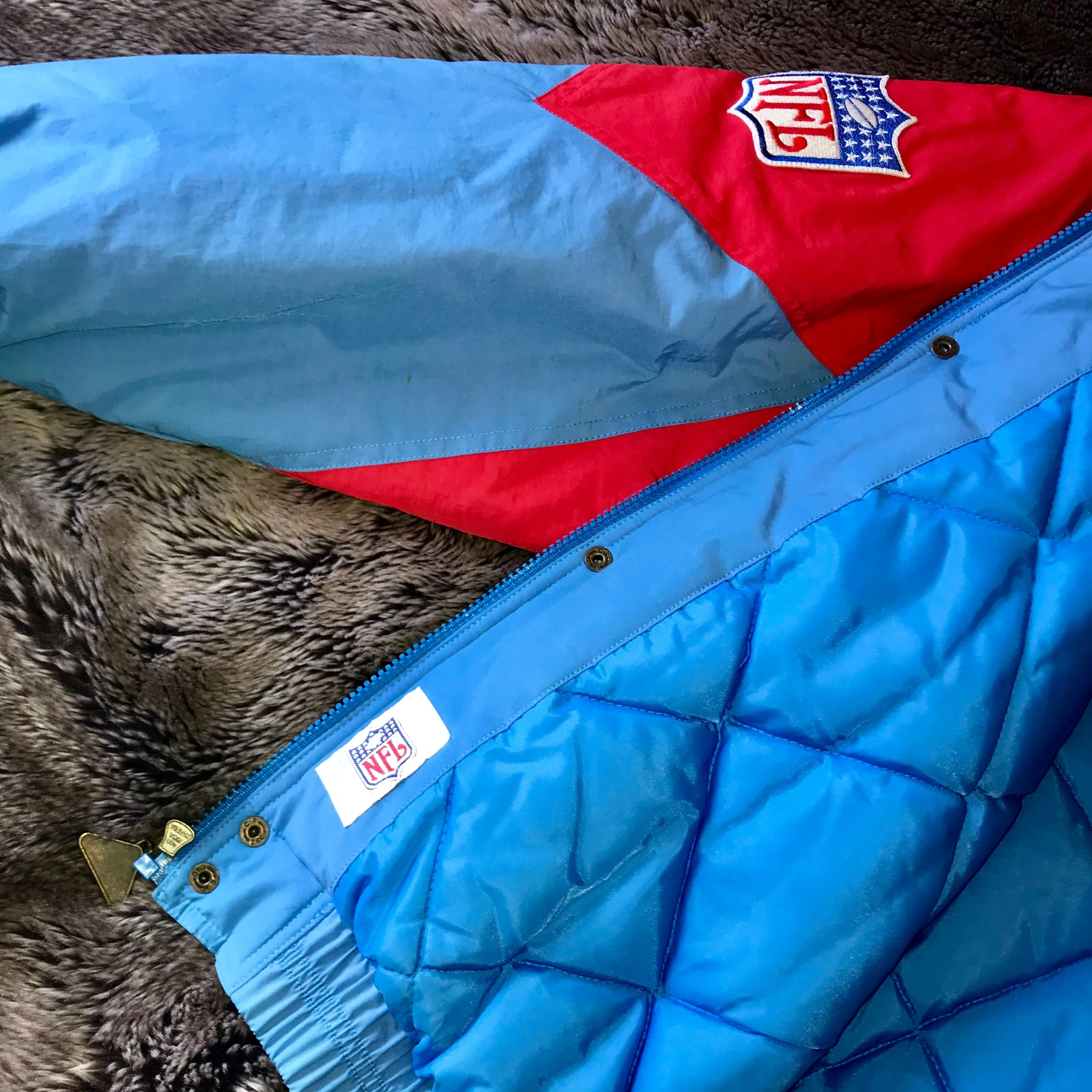 Houston Oilers 1990s APEX ONE Puff Jacket