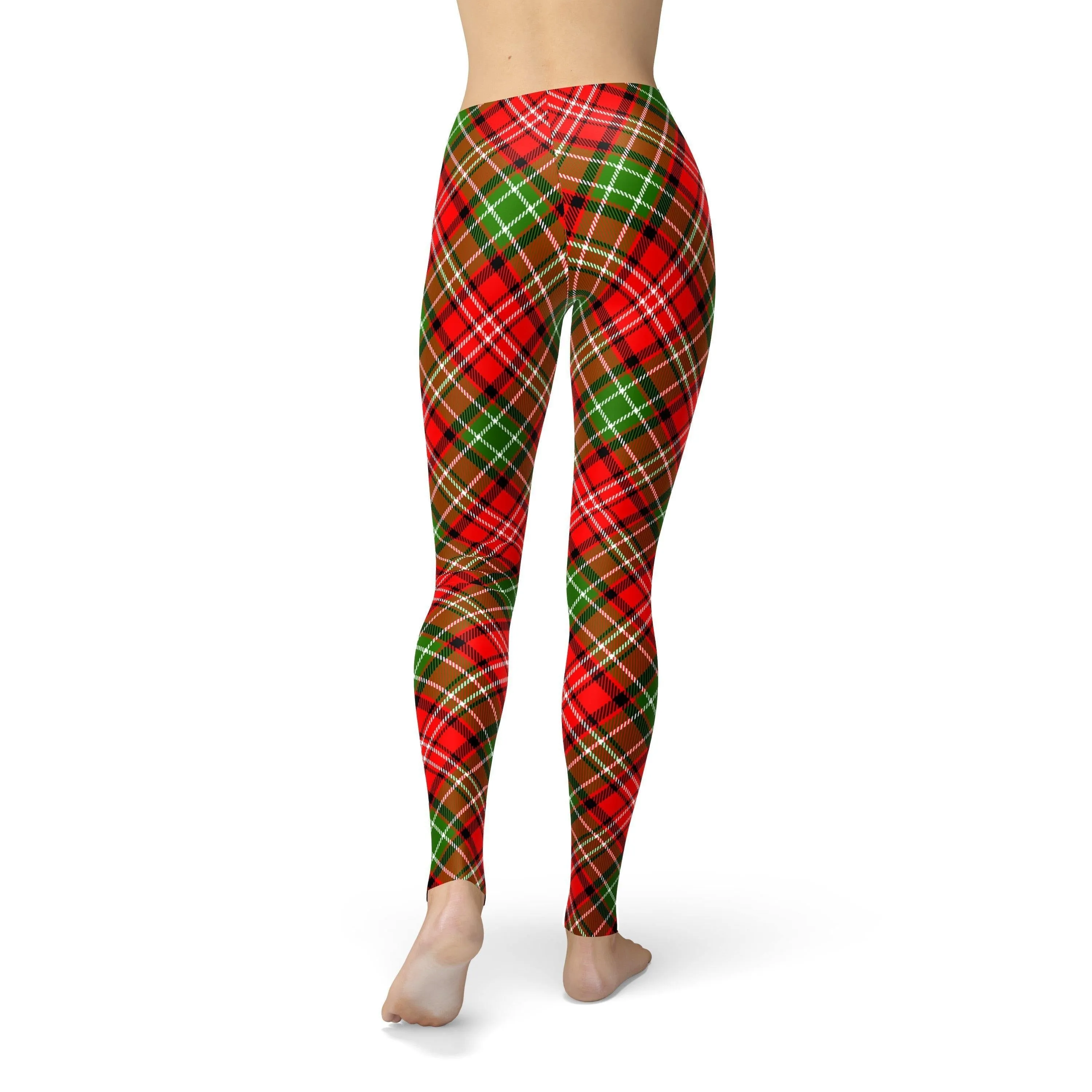 Jean Red Green Plaid Leggings