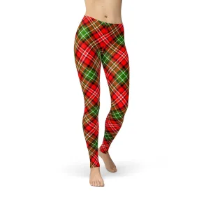 Jean Red Green Plaid Leggings