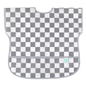 Junior Bib: Charcoal Check