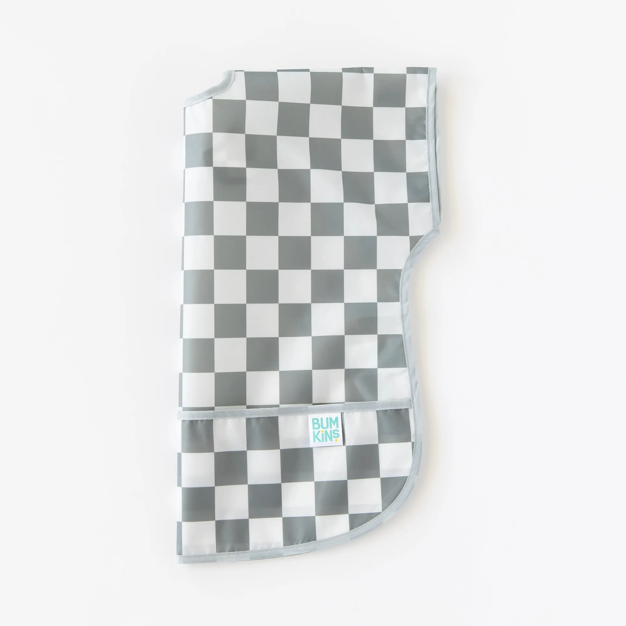 Junior Bib: Charcoal Check