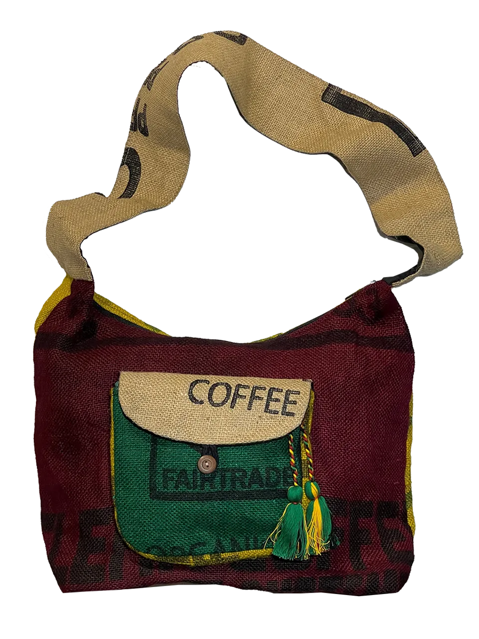 Jute Shoulder Messenger Bag