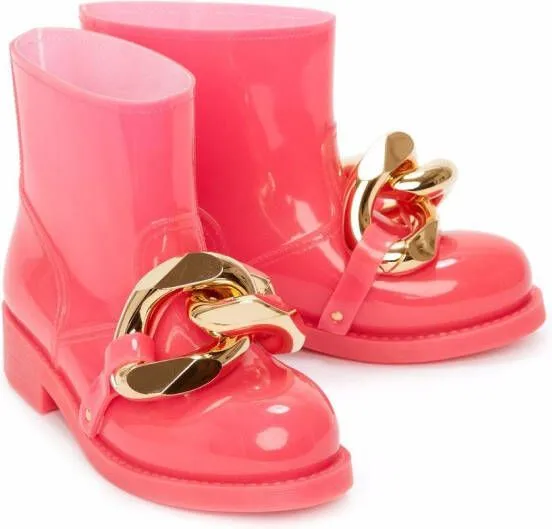 JW Anderson Chain rain boots Pink