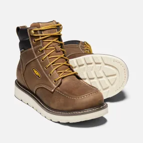 Keen Mens Cincinnati Soft Toe Waterproof Wedge Boot- Belgian/Sandshell