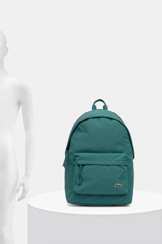 Lacoste backpack green color smooth NU4592NE