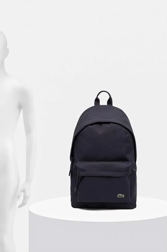 Lacoste backpack navy blue color smooth NU4592NE