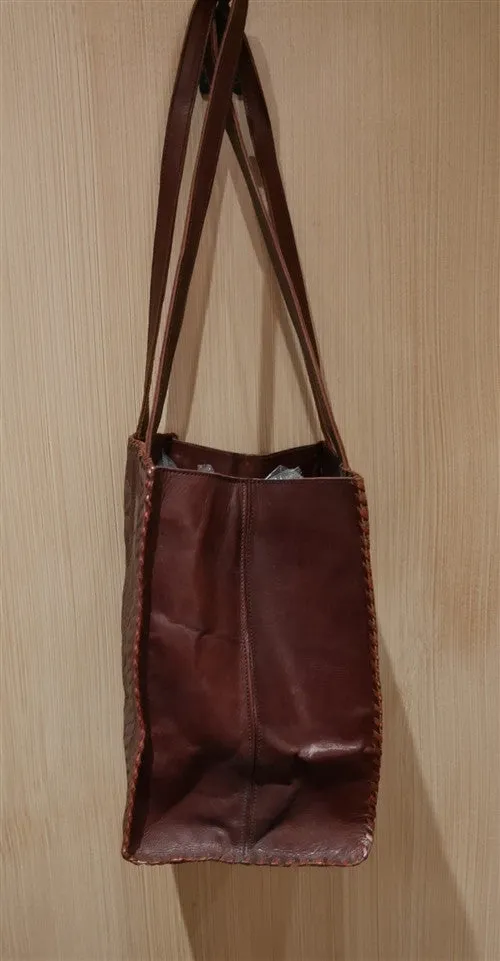 Leaders in Leather Brown Shoulder Handbag