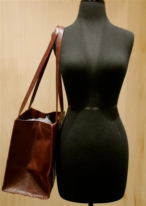 Leaders in Leather Brown Shoulder Handbag