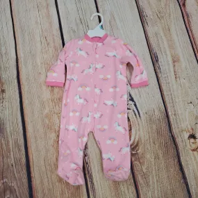 Little Me Unicorn Fleece Footie Sleeper