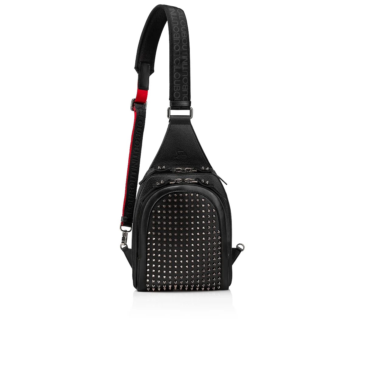 Loubifunk Backpack - Calf leather and spikes - Black