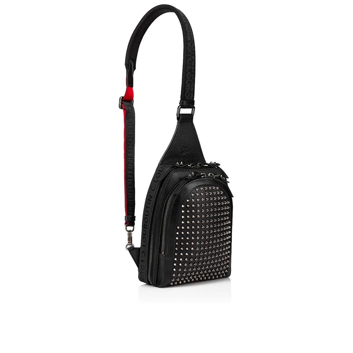 Loubifunk Backpack - Calf leather and spikes - Black